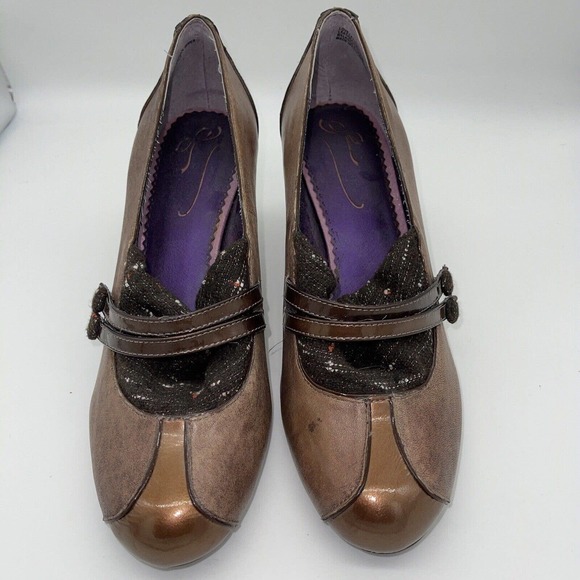 Chaussures Mary Jane Poetic Licence Taille 38 – Cuir Rouge/gris, Talon Moyen, Neuf